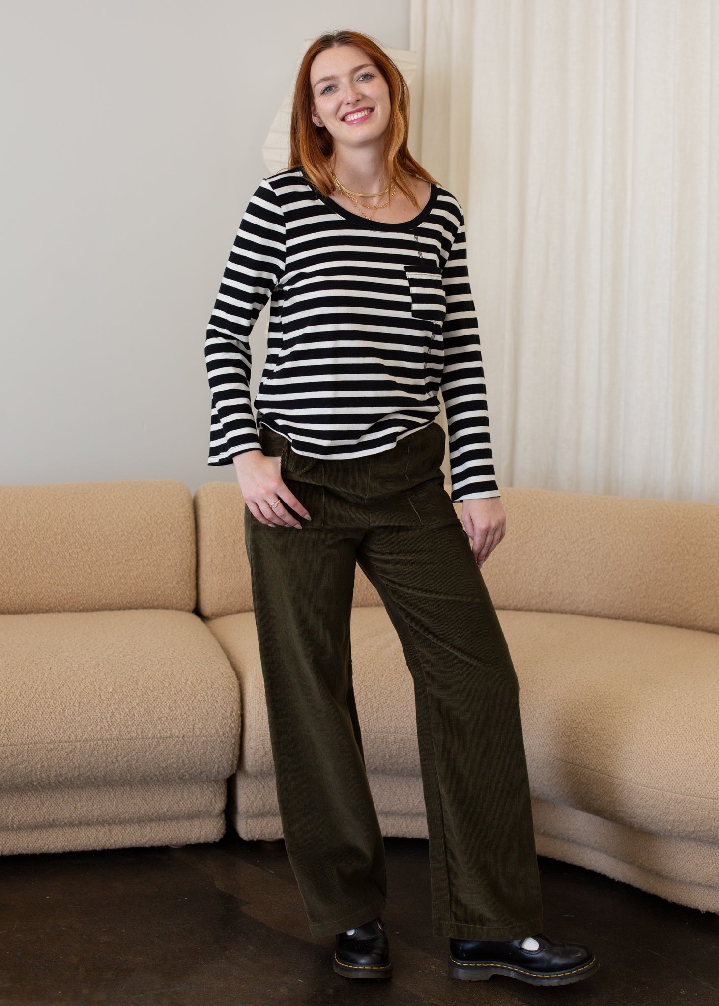 Corduroy Patch Trouser in XS - Corduroy Patchwork Trousers (bottom)