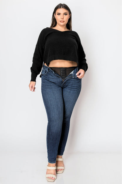 corset plus super Corset plus Super Skinny Jeans view 11 (bottom) - shop at us.meeeshop