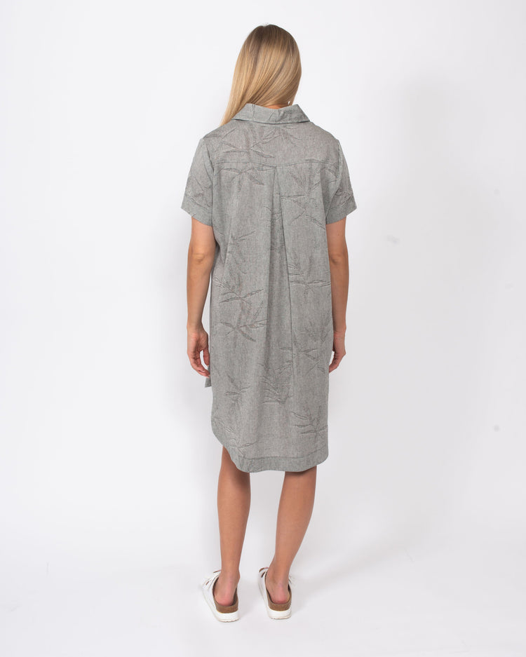 Cotton/viscose Popover Dress Charcoal view 4 (dress) - cotton viscose dresses, cotton viscose dress fab - shop at us.meeeshop