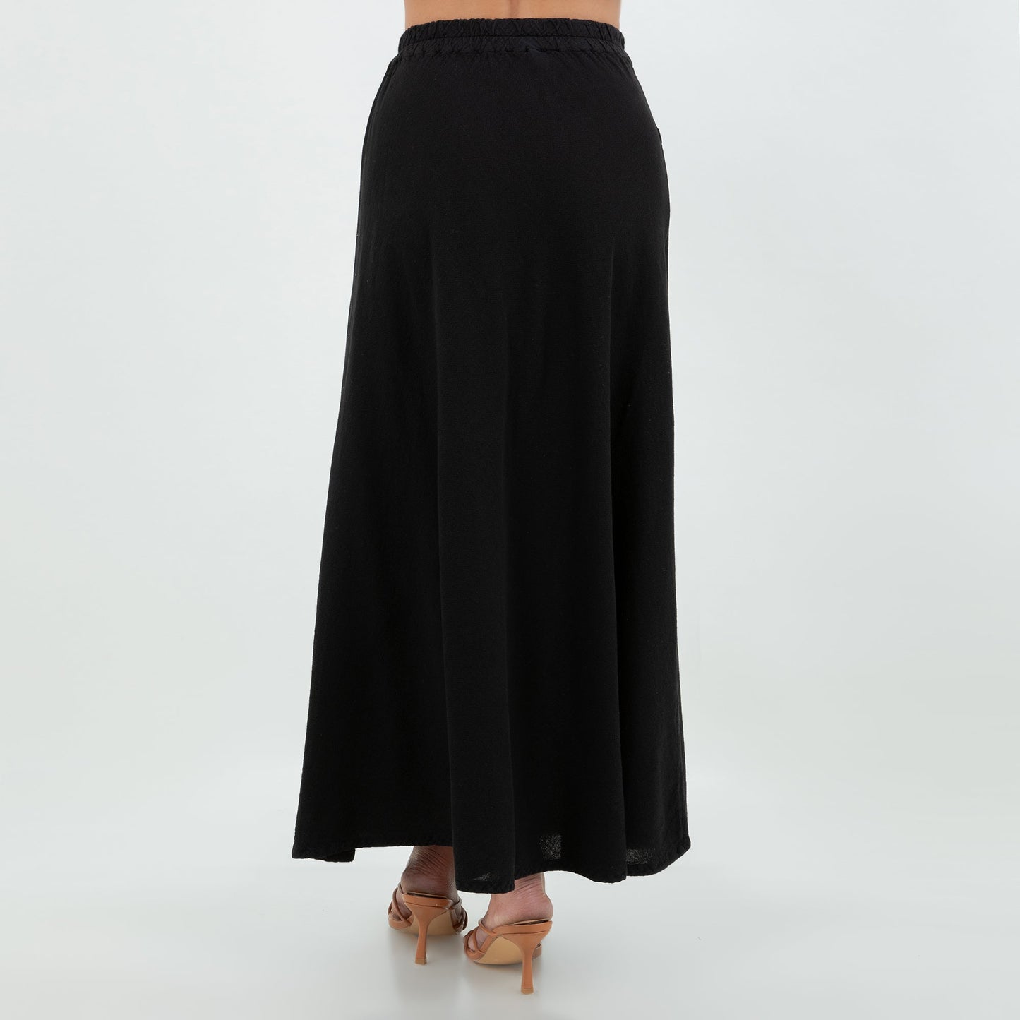 Cottonways Ally - Your "go To" Resort Style Skirt 100% Cotton Gauze in Black/ Size 4 view 5 - Summer Outfit Idea