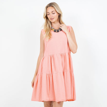Cottonways Anjanette Dress - 100% Cotton Gauze in Iron/ Size OSFM view 9 - Cottonways Dresses