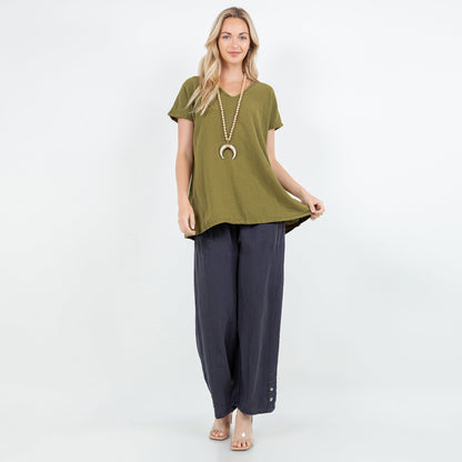 Cottonways Betsy Top 100% Cotton Gauze in 0 (XS/S) view 8 - Cottonways Tops