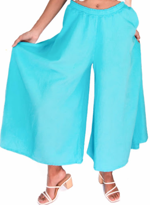 Cottonways Blanche Pants - 100% Cotton Gauze in Sage/ Size OSFM view 19 - Cotton Gauze Black (bottom)