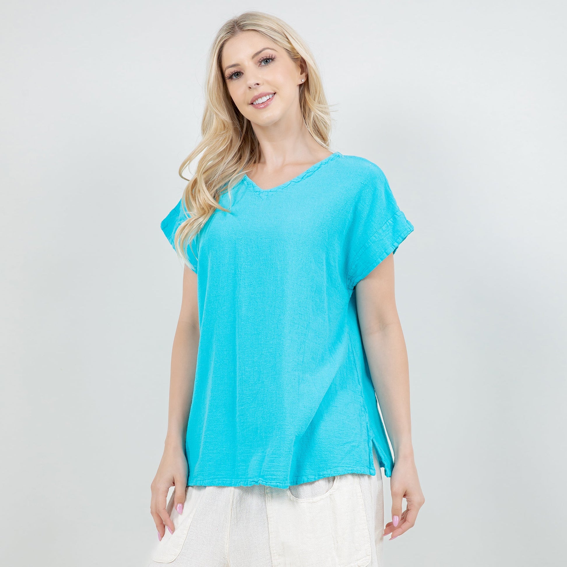 Cottonways Carla 100% Cotton Gauze Top in Osfm Sale in OSFM(S) - Cottonways Tops