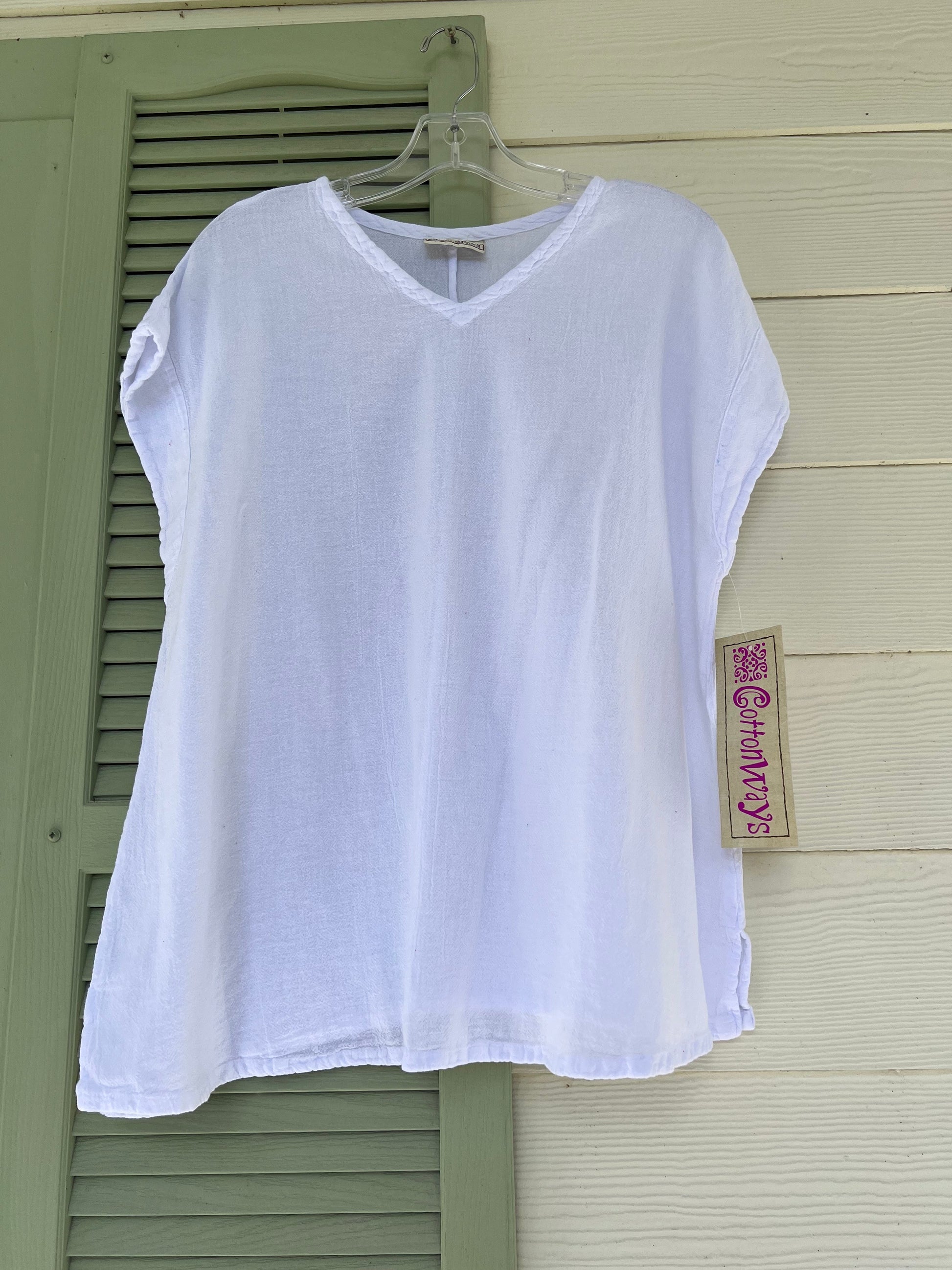 Cottonways Carla 100% Cotton Gauze Top in Osfm Sale in OSFM(S) view 19 - Cottonways Tops