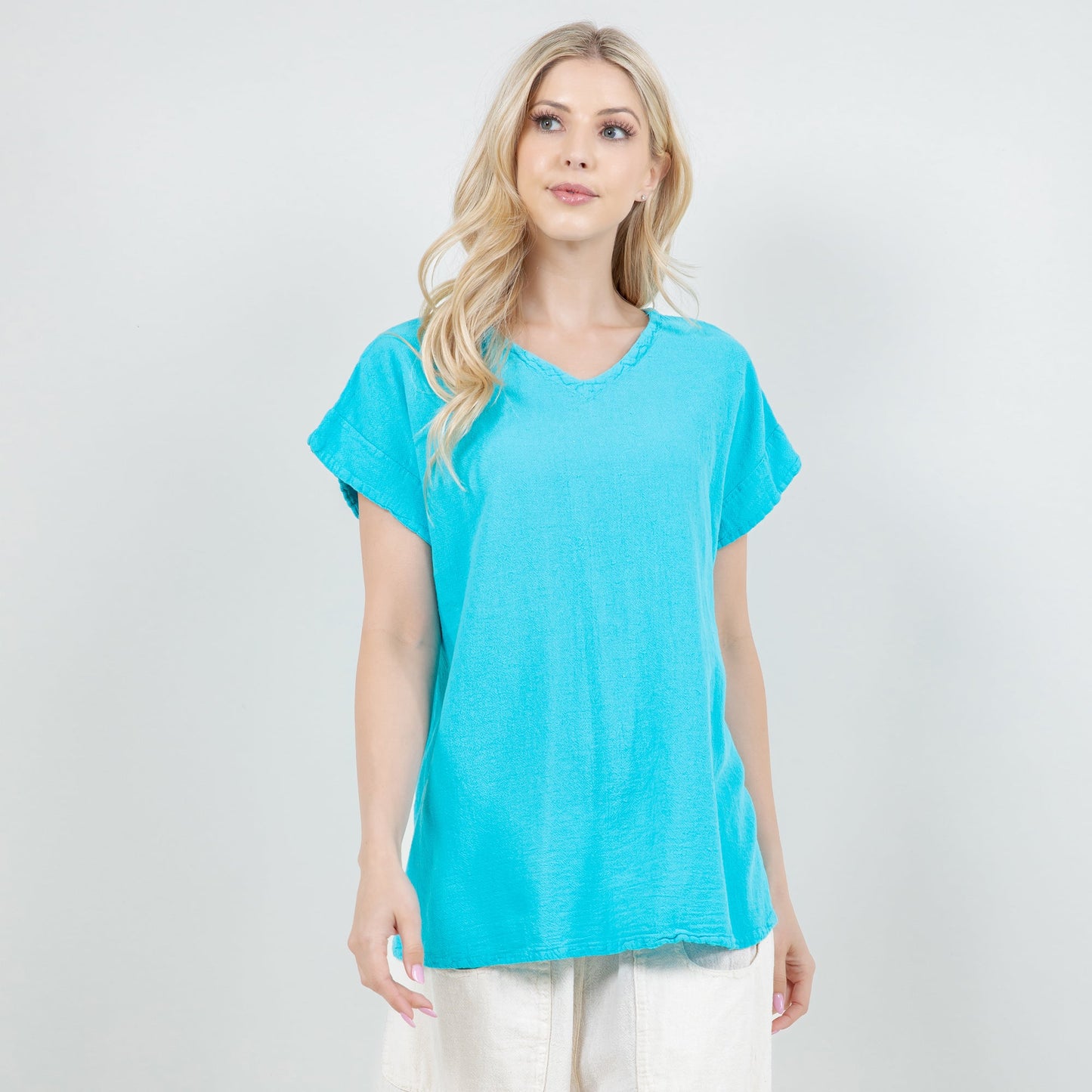 Cottonways Carla 100% Cotton Gauze Top in Osfm Sale in OSFM(S) view 4 - Cottonways Tops