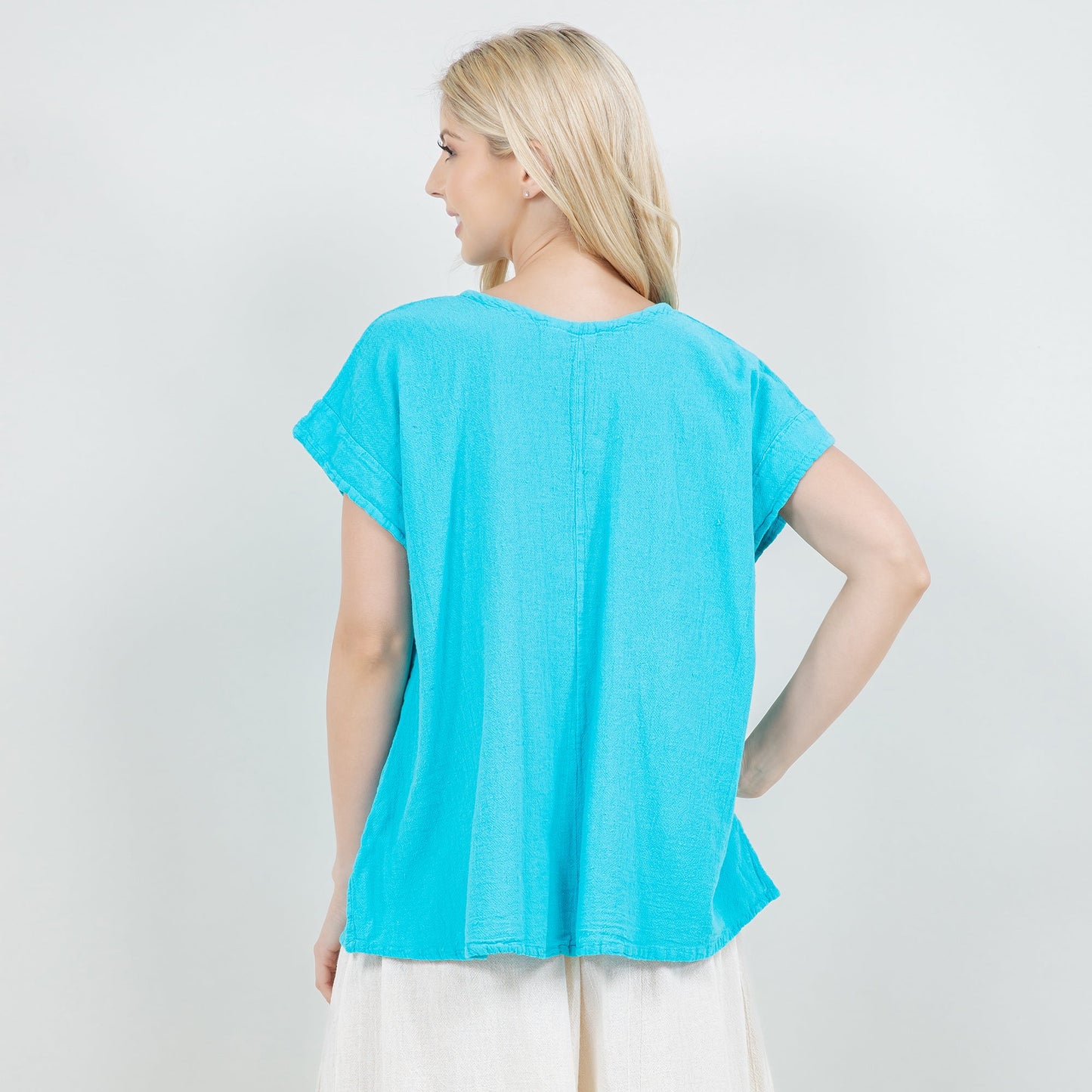 Cottonways Carla 100% Cotton Gauze Top in Osfm Sale in OSFM(S) view 5 - Cottonways Tops