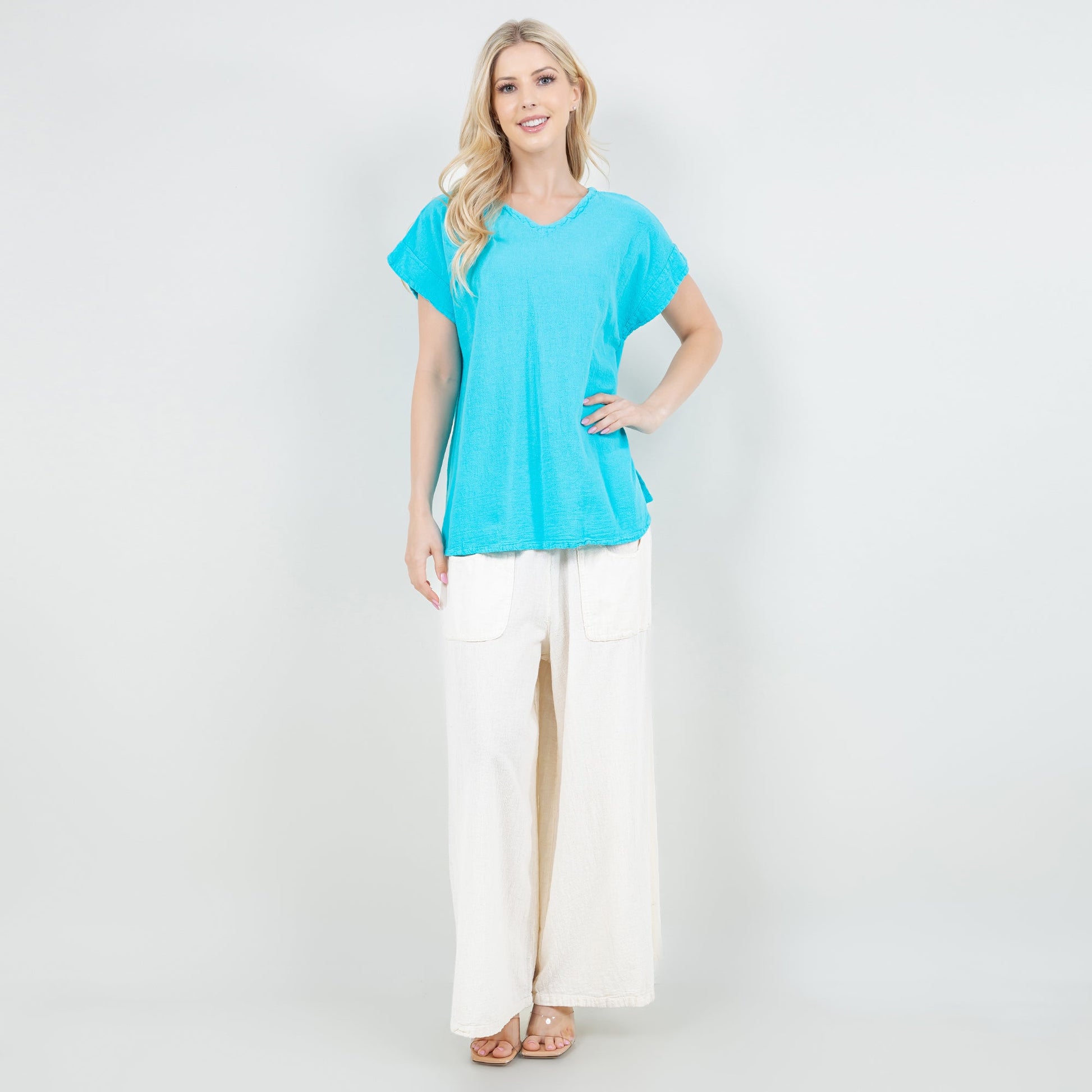 Cottonways Carla 100% Cotton Gauze Top in Osfm Sale in OSFM(S) view 6 - Cottonways Tops
