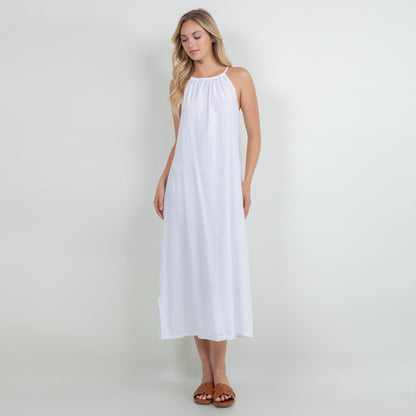 Cottonways Caterina Dress 100% Cotton Gauze in Island view 8 - Cottonways Dresses