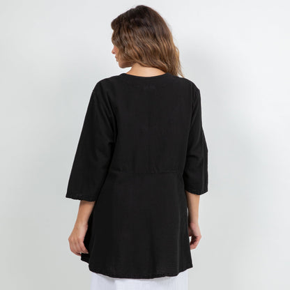Cottonways Chinatown Elbow Length Cotton Gauze Jacket in 1 (S/M) view 12 - Chinatown Jackets (layer)