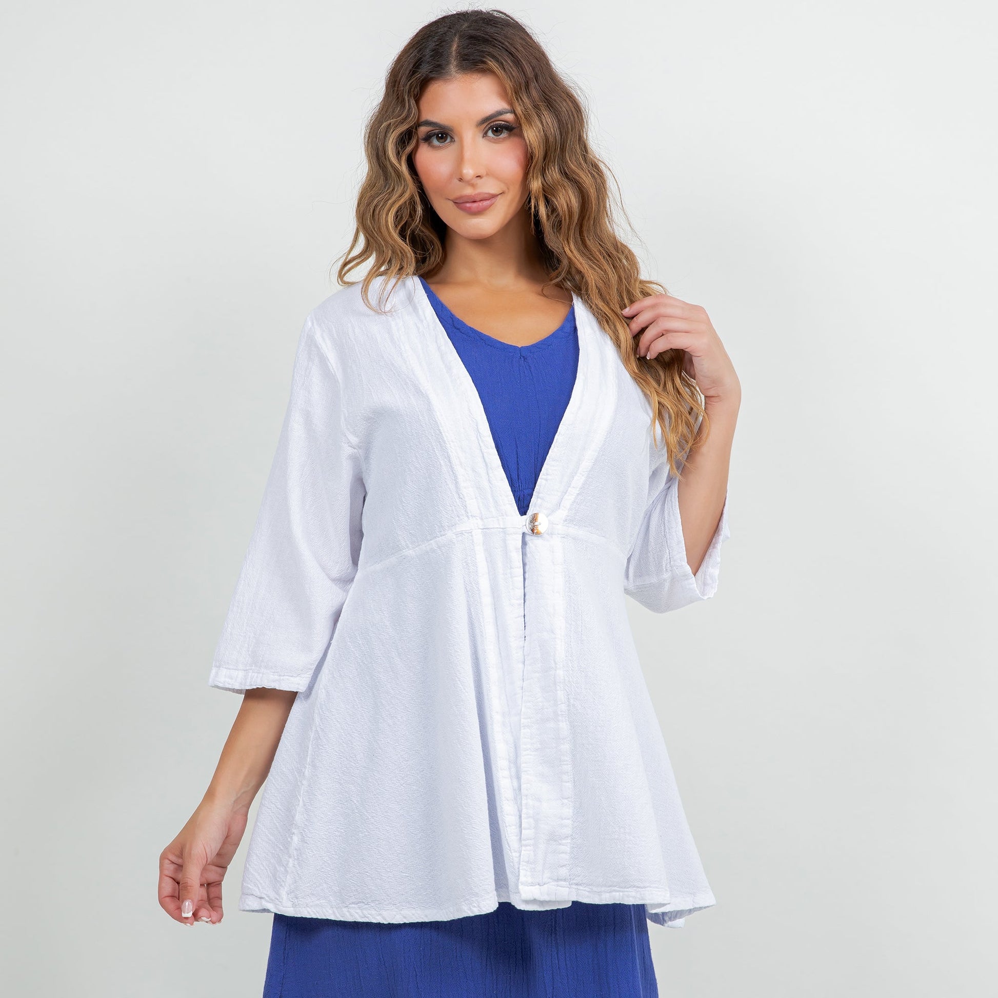 Cottonways Chinatown Elbow Length Cotton Gauze Jacket in 1 (S/M) view 13 - Chinatown Jackets (layer)