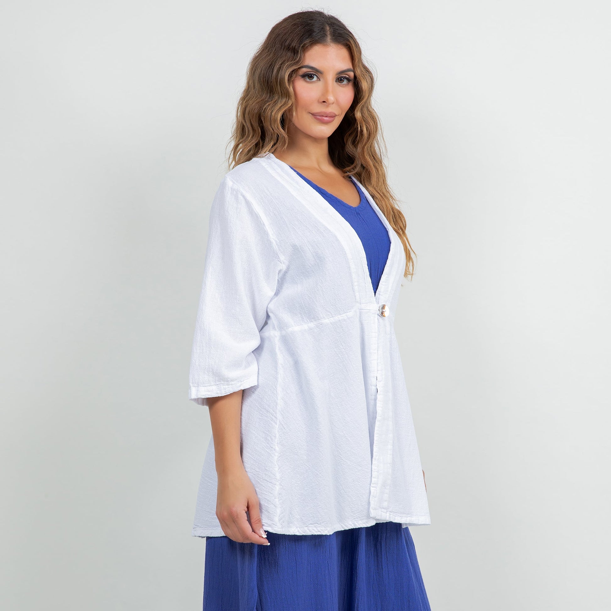 Cottonways Chinatown Elbow Length Cotton Gauze Jacket in 1 (S/M) view 14 - Chinatown Jackets (layer)