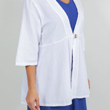 Cottonways Chinatown Elbow Length Cotton Gauze Jacket in 1 (S/M) view 15 - Chinatown Jackets (layer)