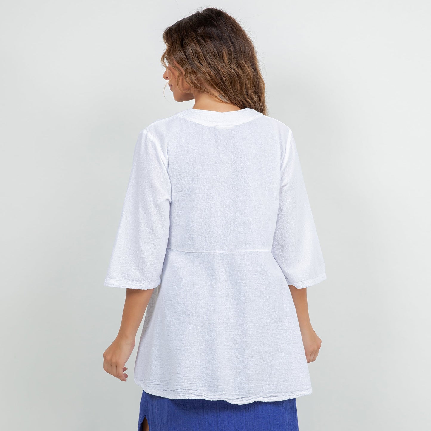 Cottonways Chinatown Elbow Length Cotton Gauze Jacket in 1 (S/M) view 16 - Chinatown Jackets (layer)