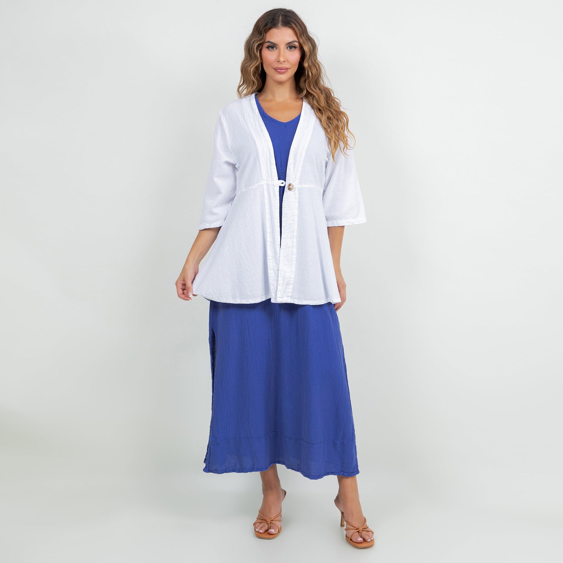 Cottonways Chinatown Elbow Length Cotton Gauze Jacket in 1 (S/M) view 18 - Chinatown Jackets (layer)