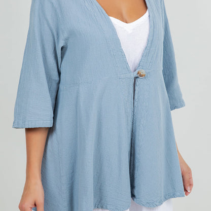 Cottonways Chinatown Elbow Length Cotton Gauze Jacket in 0 (XS/S) view 4 - Chinatown Jackets (layer)