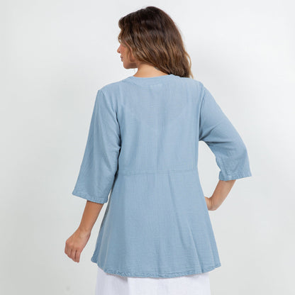 Cottonways Chinatown Elbow Length Cotton Gauze Jacket in 0 (XS/S) view 5 - Chinatown Jackets (layer)
