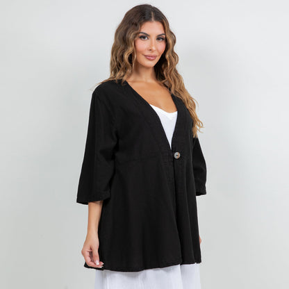 Cottonways Chinatown Elbow Length Cotton Gauze Jacket in 0 (XS/S) view 7 - Chinatown Jackets (layer)