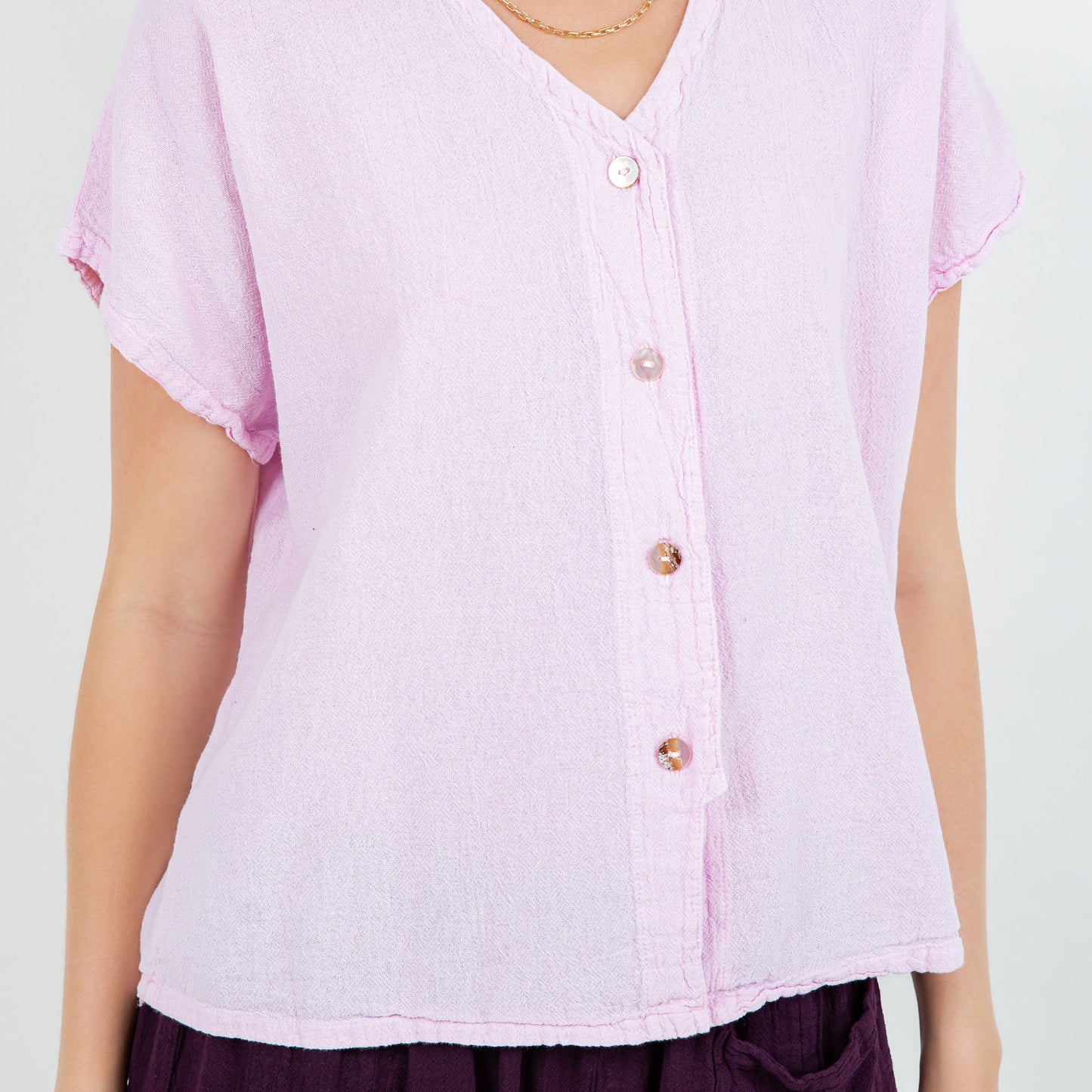 Cottonways Constance Top -100% Cotton Gauze - New Colors! in Black/Size OSFM view 4 - Cottonways Tops