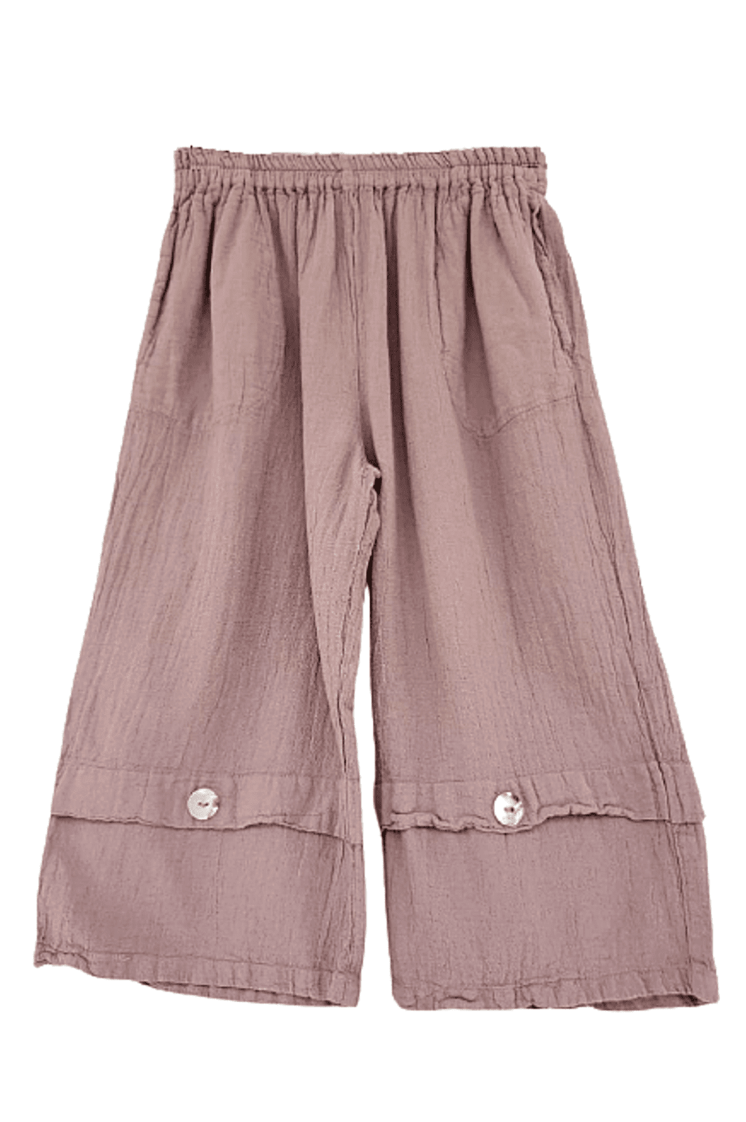 Cottonways Gail Capri Pant with Pockets! 100% Cotton Gauze in 0 (XS/S) view 10 - Cotton Gauze Quilts (bottom)