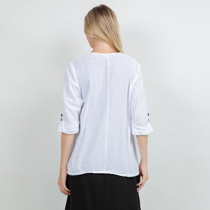 Cottonways Jeanne Bolero Resort Wear Jacket 100% Cotton Gauze in 1 (S/M) view 11 - Summer Outfit Idea - Cotton Lady Jacket