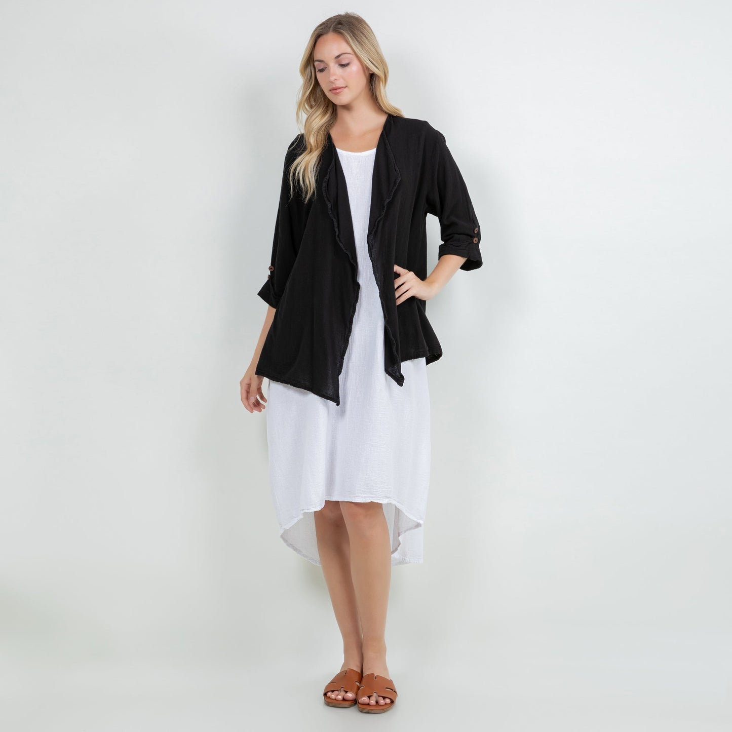 Cottonways Jeanne Bolero Resort Wear Jacket 100% Cotton Gauze in 0 (XS/S) view 6 - Summer Outfit Idea - Cotton Lady Jacket