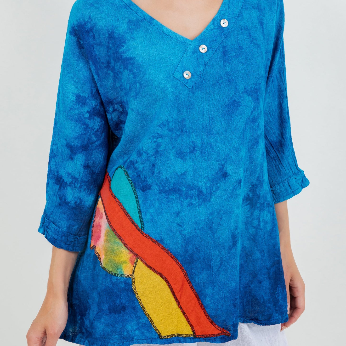 Cottonways Lucia Applique Top 100% Cotton Gauze in 0 - Cottonways Tops
