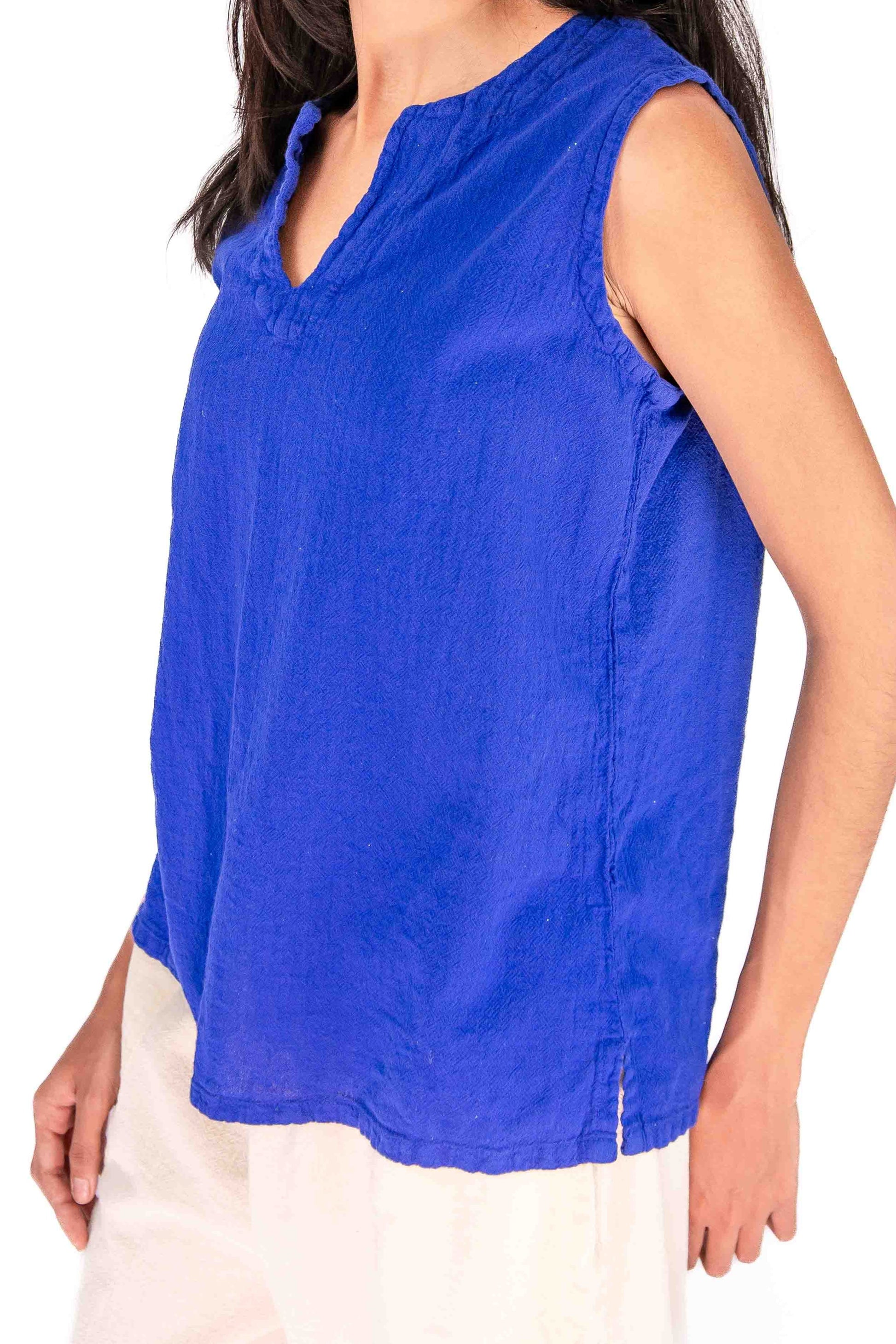 Cottonways Nova Top -100% Cotton Gauze in Olive/ Size OSFM view 14 - Cottonways Tops