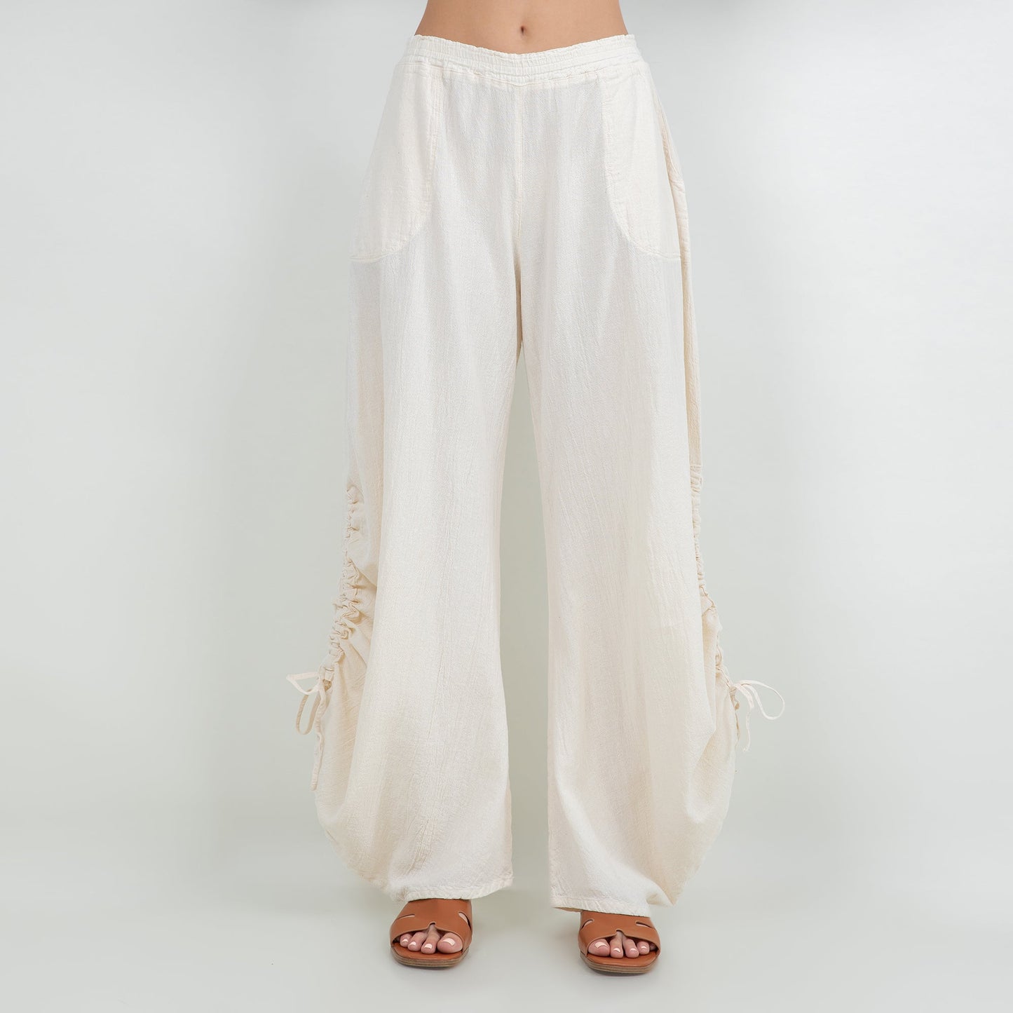 Cottonways Oana Pants 100% Cotton Gauze in Azure view 2 - Cottonways Pants (bottom)