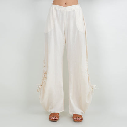 Cottonways Oana Pants 100% Cotton Gauze in Azure view 2 - Cottonways Pants (bottom)