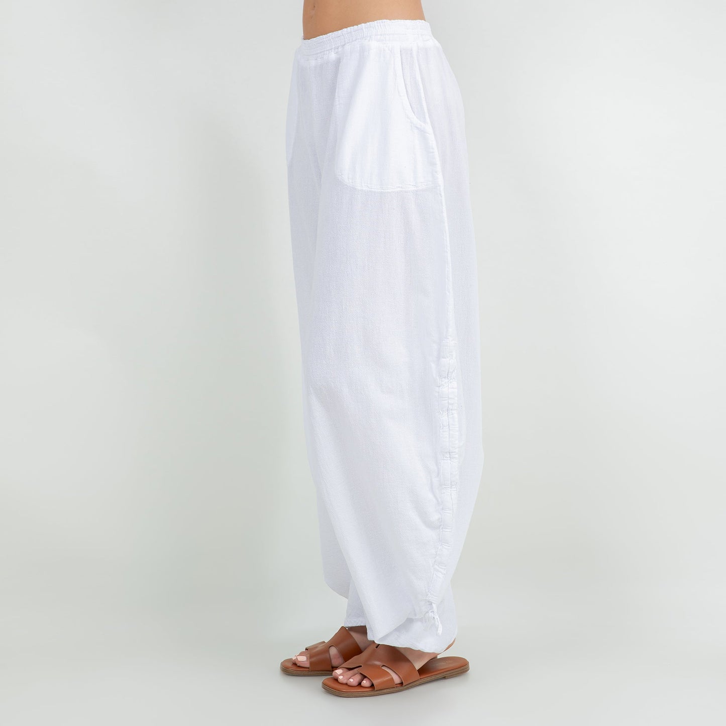 Cottonways Oana Pants 100% Cotton Gauze in Eggplant view 5 - Cottonways Pants (bottom)
