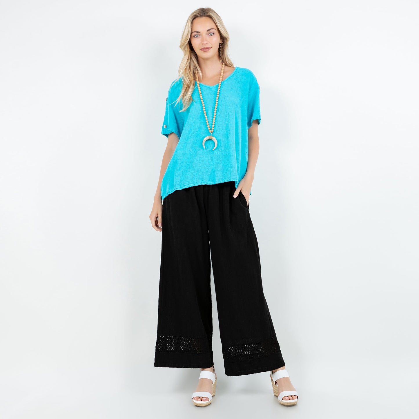 Cottonways Shirley Top 100% Cotton Gauze in 0 (XS/S) view 4 - Cottonways Tops