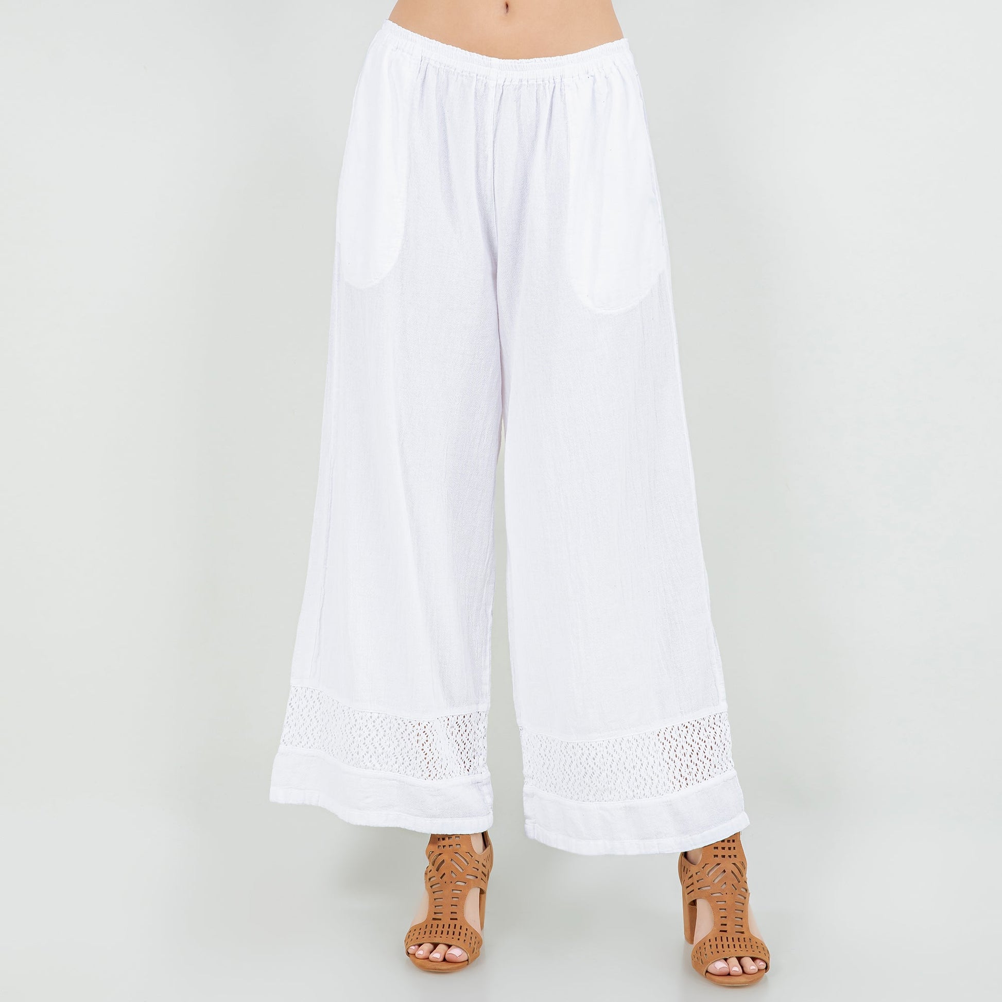 Cottonways Willow Pant - 100% Cotton Gauze in Acacia - Willow Gauze (bottom)