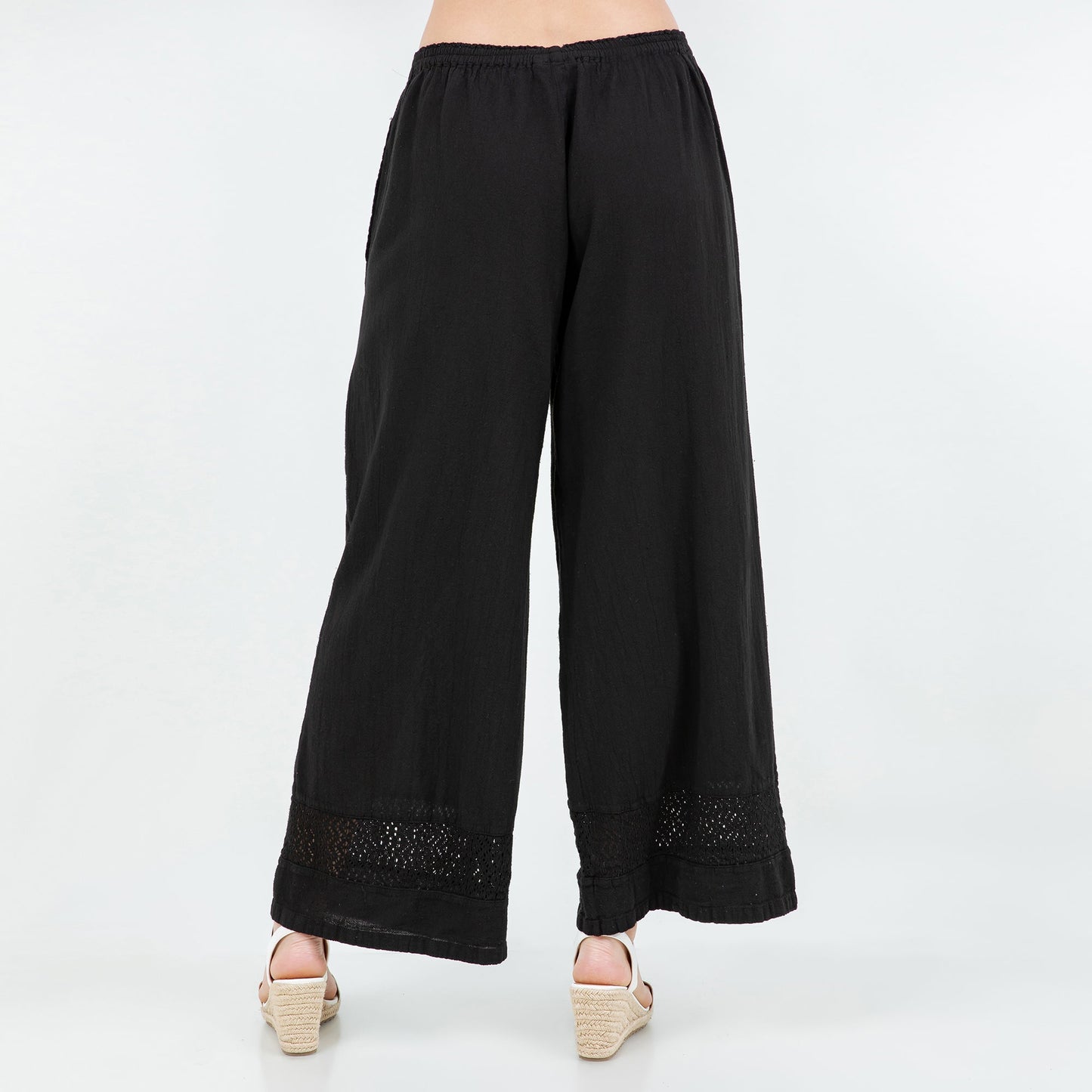 Cottonways Willow Pant - 100% Cotton Gauze in Indigo view 8 - Willow Gauze (bottom)