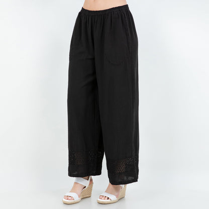 Cottonways Willow Pant - 100% Cotton Gauze in Iron view 9 - Willow Gauze (bottom)
