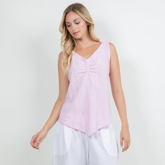 Cottonways Women's 100% Cotton Gauze Dominica Tank Top in S/M - Women Top 100 Clothing Brands In Usa