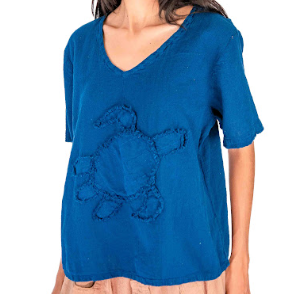 Cottonways Women's 100% Cotton Gauze Turtle Top in Sage view 25 - Cottonways Tops