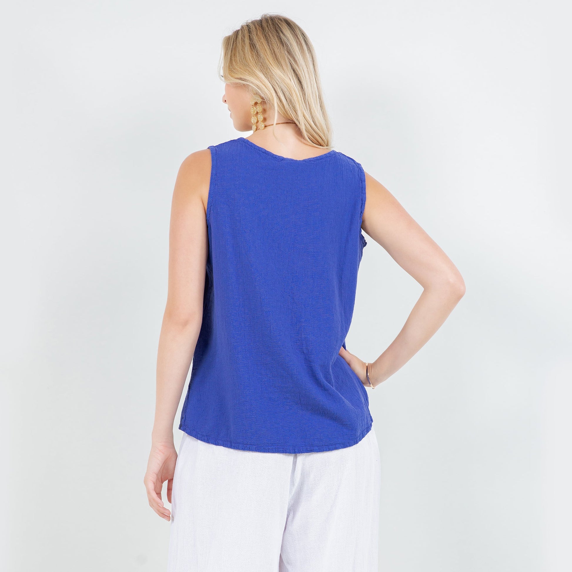 Cottonways Women's Cotton Gauze Anne Top in Sangria/ Size OSFM view 22 - Cottonways Tops