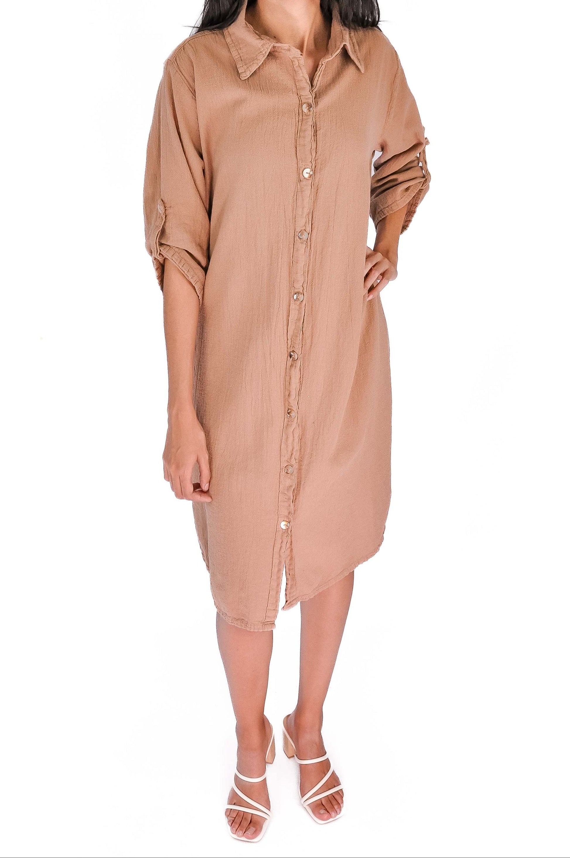 Cottonways Women's Cotton Gauze Chris Tunic in Sangria/Size OSFM view 22 - Cotton Womens Tunics (top)