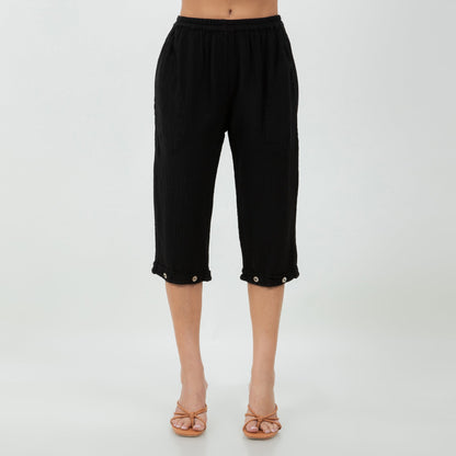Cottonways Women's Cotton Gauze Nydia Capri with Pockets in 0 (XS/S) view 2 - Cottonways Pants (bottom)
