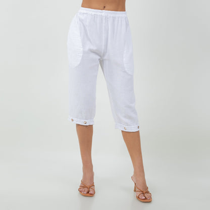Cottonways Women's Cotton Gauze Nydia Capri with Pockets in 0 (XS/S) view 7 - Cottonways Pants (bottom)
