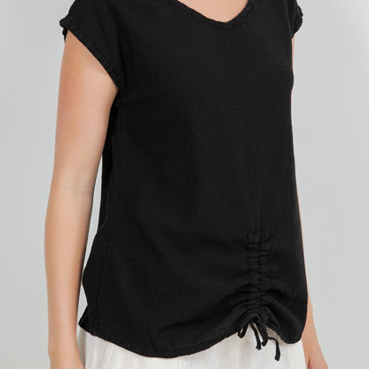Cottonways Women's Cotton Gauze One Size Camie Top in Eggplant view 7 - Cottonways Tops