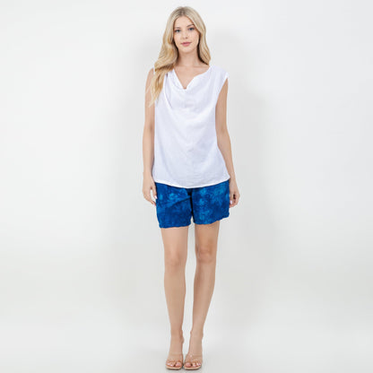 Cottonways Women's Cotton Gauze Rosemary Top in Indigo/Size OSFM view 3 - Cottonways Tops