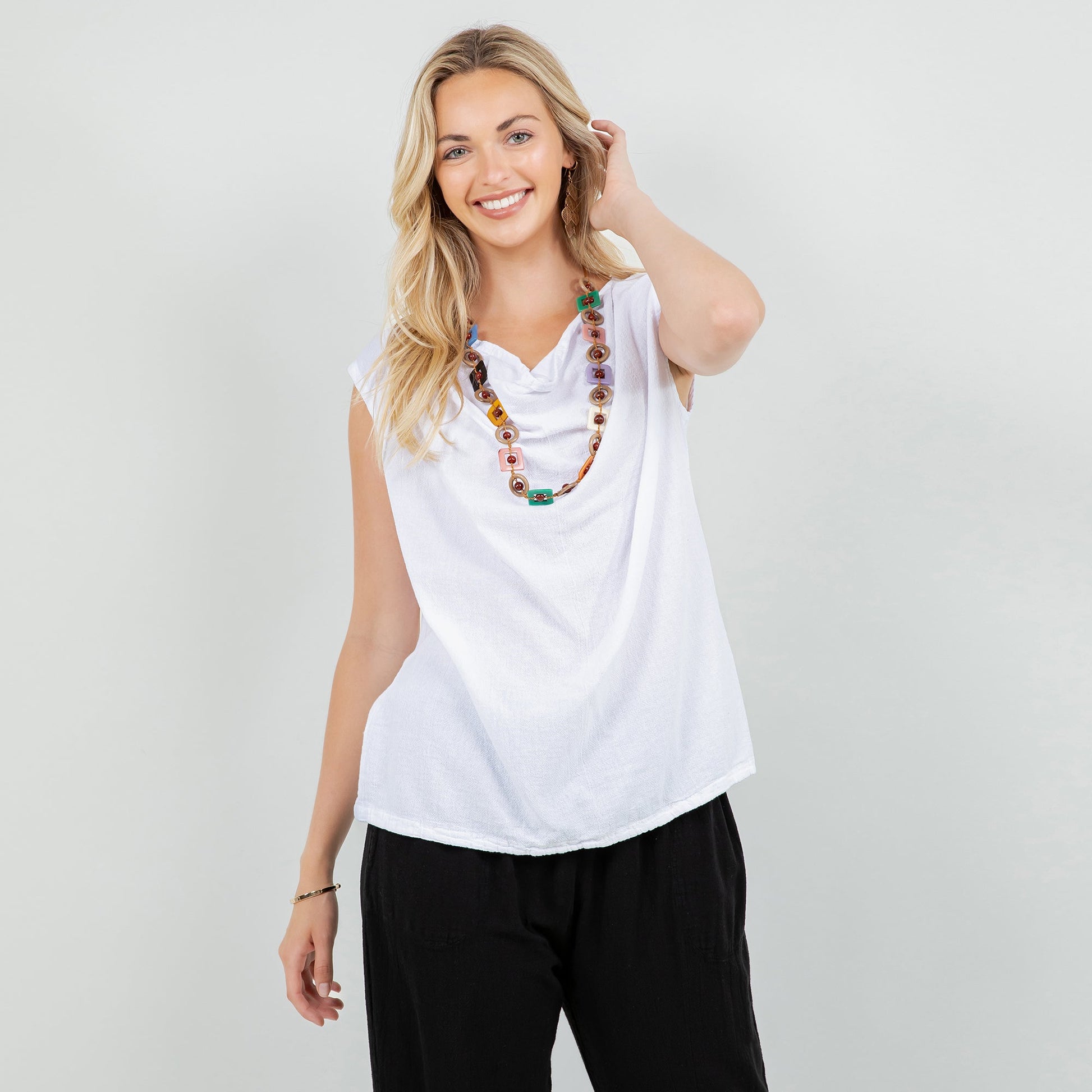 Cottonways Women's Cotton Gauze Rosemary Top view 10 - Cottonways Tops