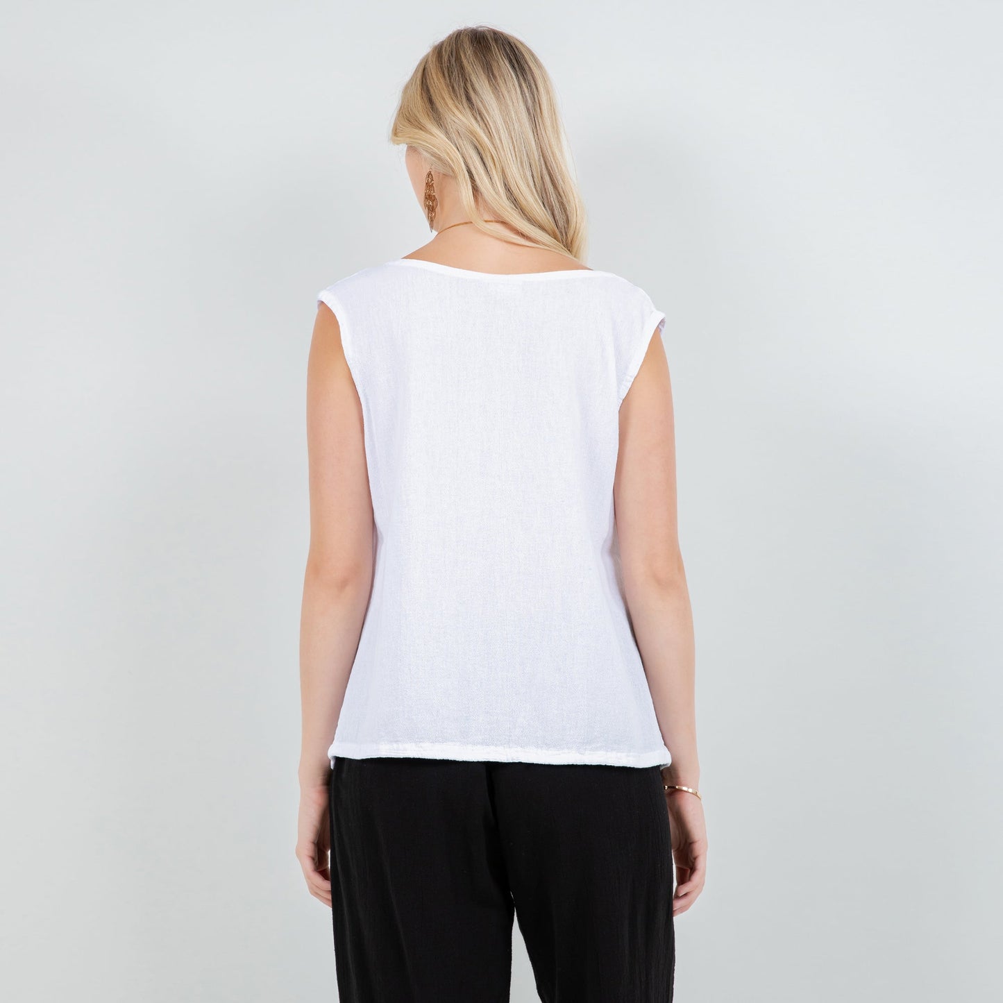 Cottonways Women's Cotton Gauze Rosemary Top view 11 - Cottonways Tops