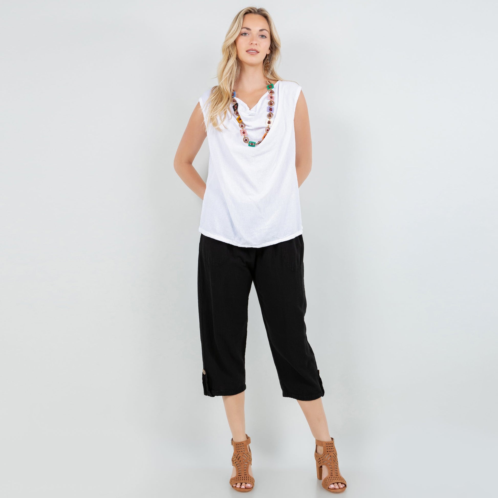 Cottonways Women's Cotton Gauze Rosemary Top view 9 - Cottonways Tops
