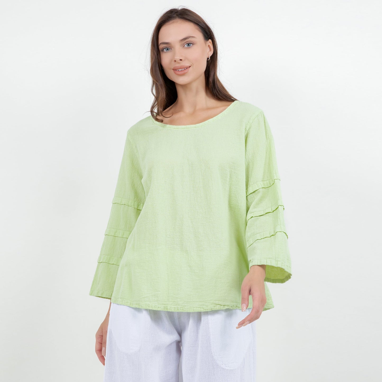 Cottonways Women's Cotton Gauze Sabrina Top in Black view 3 - Cottonways Tops