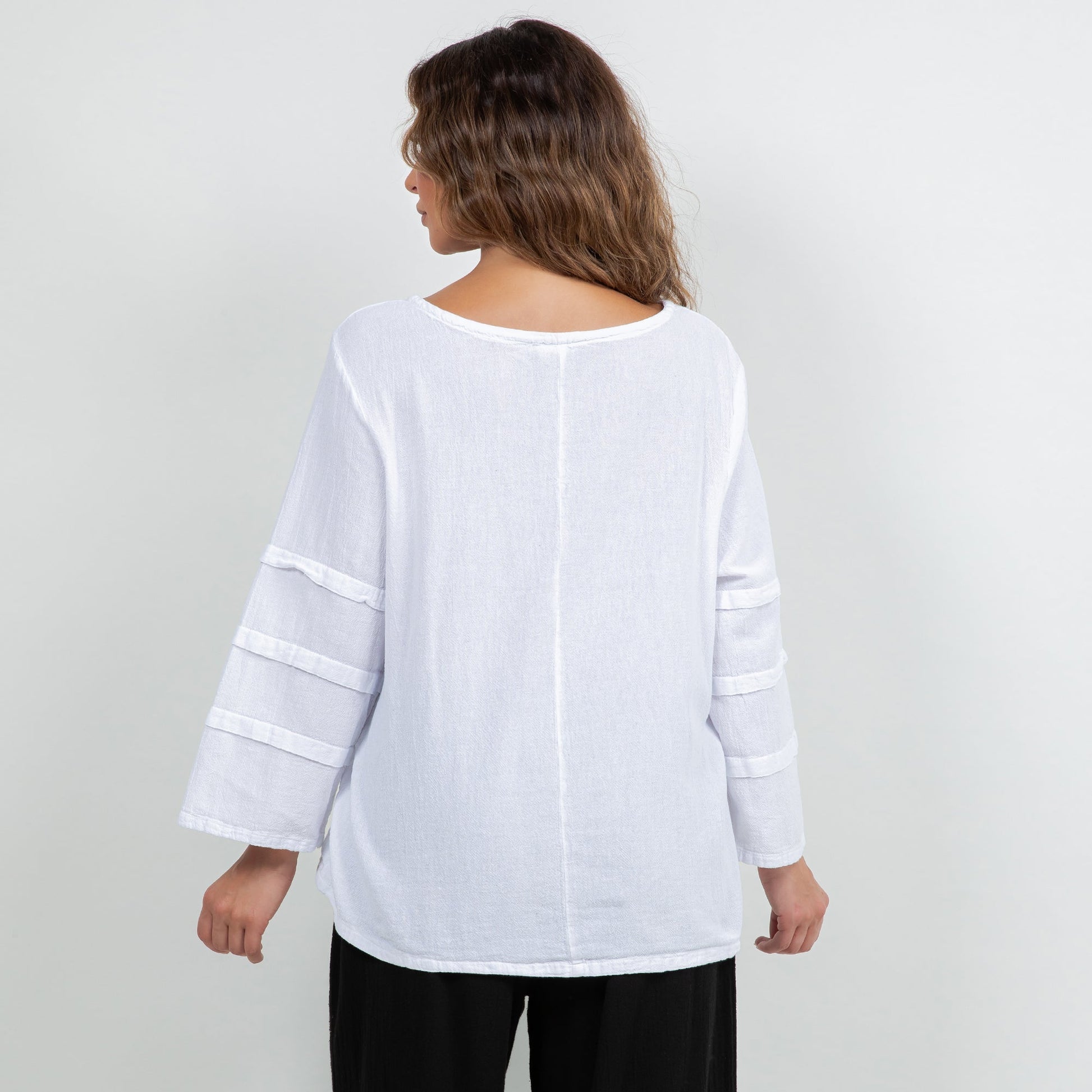 Cottonways Women's Cotton Gauze Sabrina Top in Sage view 16 - Cottonways Tops