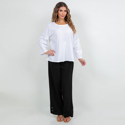 Cottonways Women's Cotton Gauze Sabrina Top in Sahara view 17 - Cottonways Tops