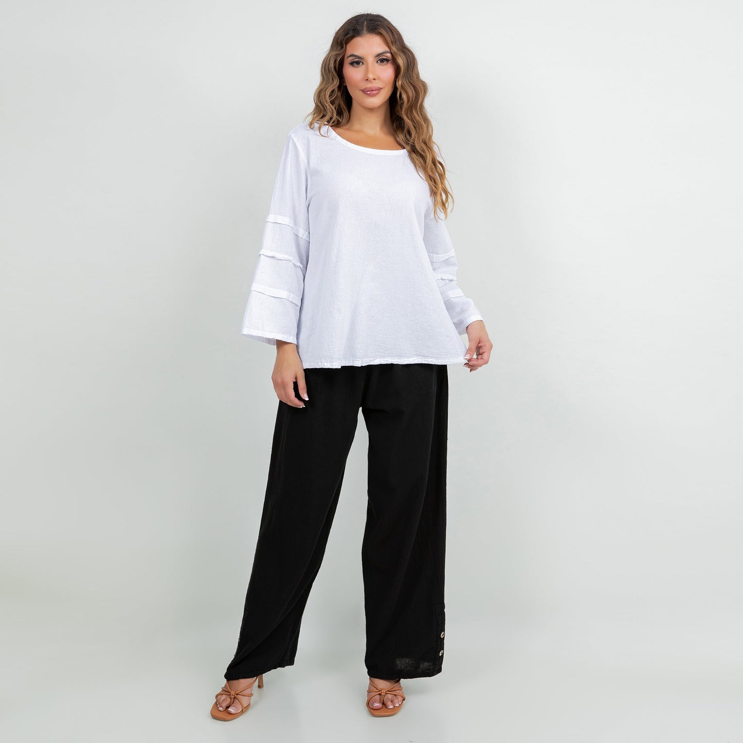 Cottonways Women's Cotton Gauze Sabrina Top in Salsa view 18 - Cottonways Tops